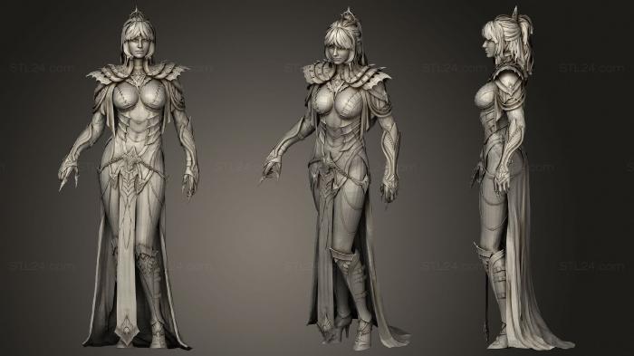 Figurines of girls (Warlock, STKGL_1664) 3D models for cnc